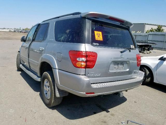 5TDZT38A51S015105 - 2001 TOYOTA SEQUOIA LI SILVER photo 3