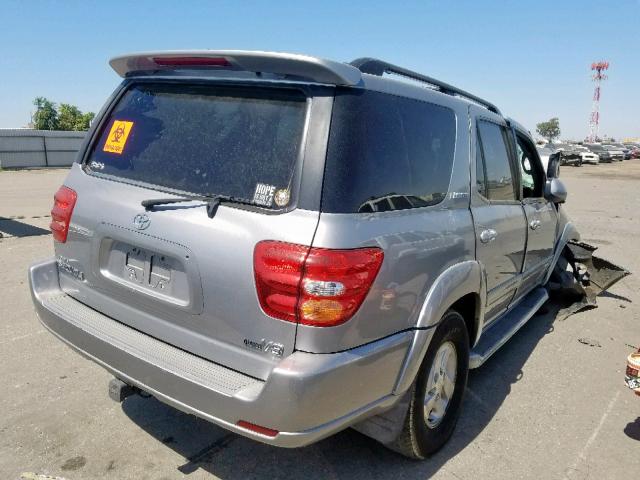 5TDZT38A51S015105 - 2001 TOYOTA SEQUOIA LI SILVER photo 4