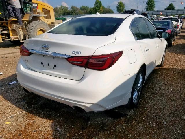 JN1EV7AR2JM443387 - 2018 INFINITI Q50 LUXE WHITE photo 4