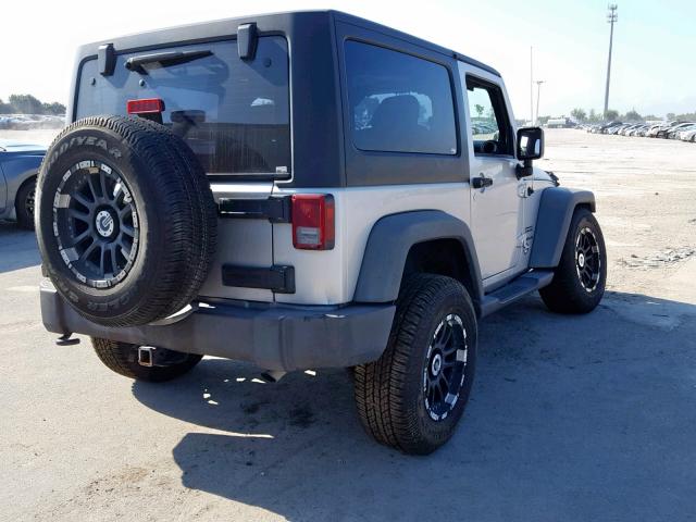 1J4AA2D18BL639593 - 2011 JEEP WRANGLER S GRAY photo 4