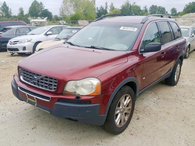 YV1CZ852451180591 - 2005 VOLVO XC90 V8 RED photo 2