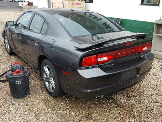 2C3CDXDT3DH543458 - 2013 DODGE CHARGER R/ CHARCOAL photo 3