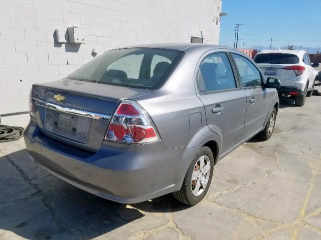 KL1TD5DE5BB176304 - 2011 CHEVROLET AVEO LS GRAY photo 4