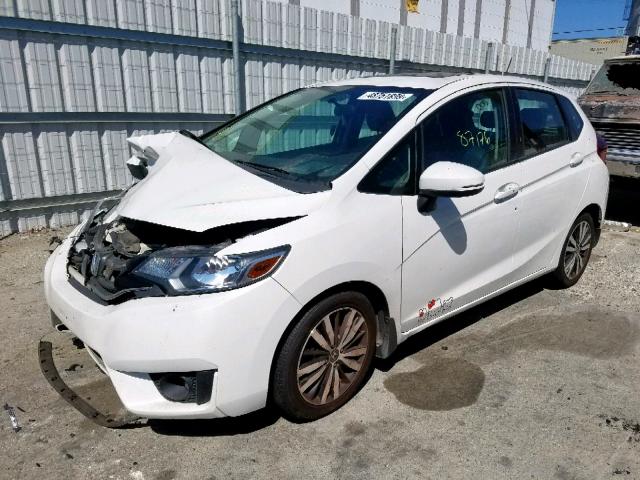 3HGGK5H81FM750868 - 2015 HONDA FIT EX WHITE photo 2