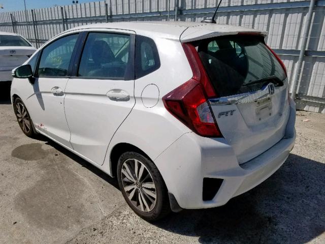 3HGGK5H81FM750868 - 2015 HONDA FIT EX WHITE photo 3