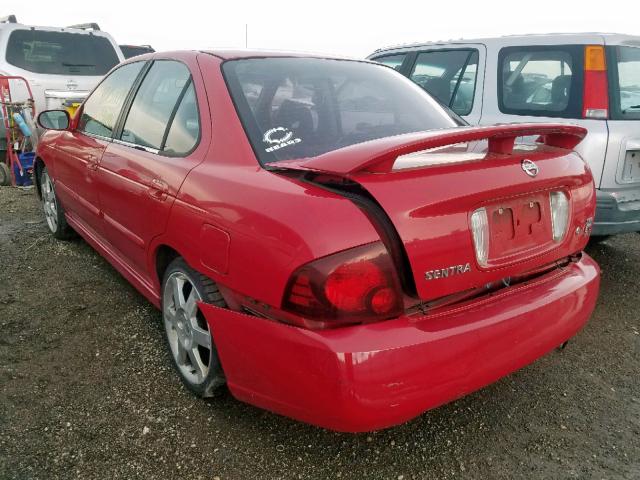 3N1AB51D74L731467 - 2004 NISSAN SENTRA SE- RED photo 3