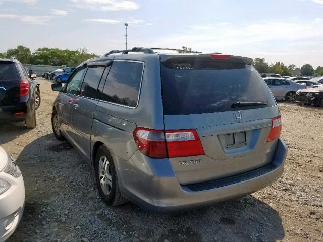 5FNRL384X6B048025 - 2006 HONDA ODYSSEY EX BLUE photo 3