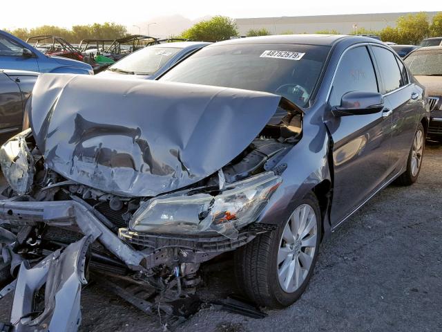 1HGCR2F83EA153518 - 2014 HONDA ACCORD EXL CHARCOAL photo 2