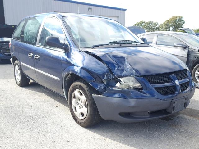 1D4GP25B03B121719 - 2003 DODGE CARAVAN SE BLUE photo 1