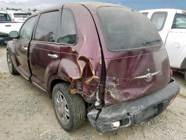 3C8FY68B12T344386 - 2002 CHRYSLER PT CRUISER BURGUNDY photo 3