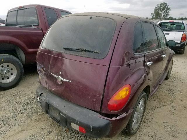 3C8FY68B12T344386 - 2002 CHRYSLER PT CRUISER BURGUNDY photo 4