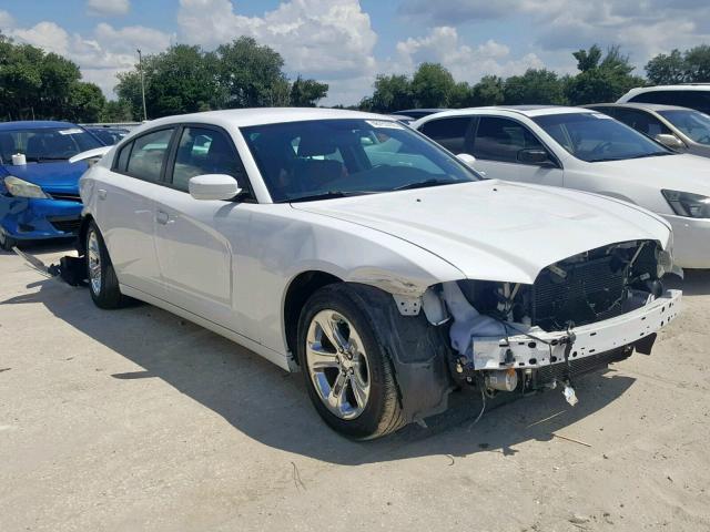 2C3CDXHG0EH207166 - 2014 DODGE CHARGER SX WHITE photo 1