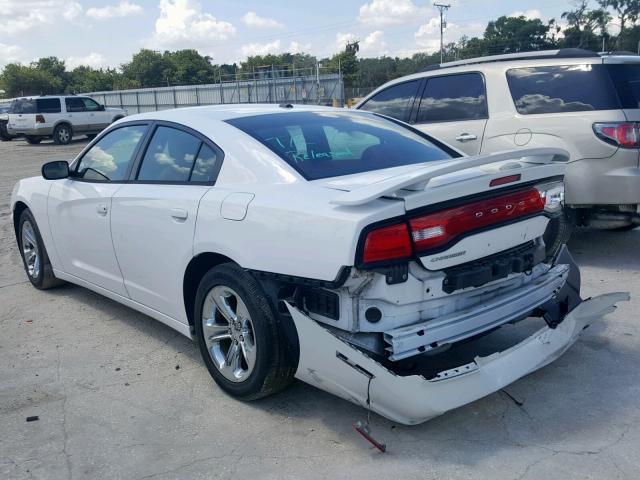 2C3CDXHG0EH207166 - 2014 DODGE CHARGER SX WHITE photo 3