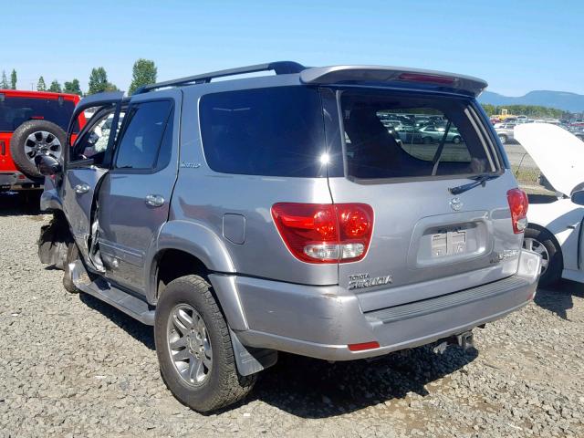 5TDBT48A45S253301 - 2005 TOYOTA SEQUOIA LI SILVER photo 3