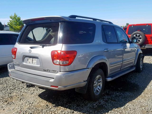 5TDBT48A45S253301 - 2005 TOYOTA SEQUOIA LI SILVER photo 4