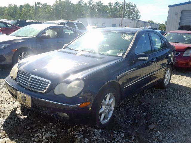 WDBRF61J42F289883 - 2002 MERCEDES-BENZ C 240 BLUE photo 2