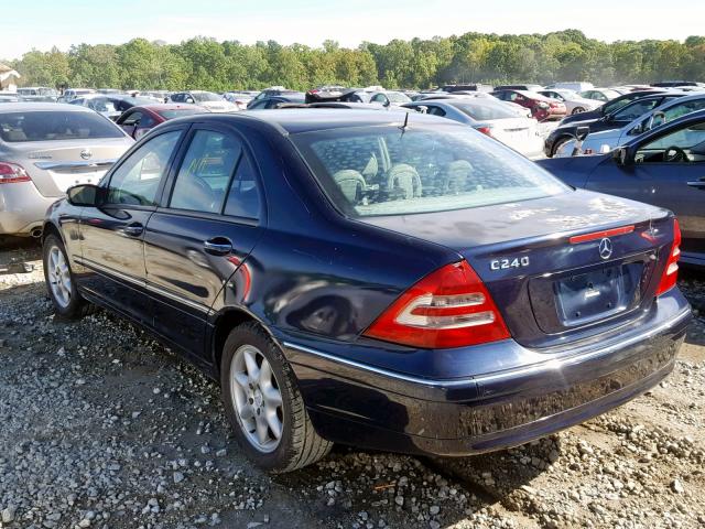 WDBRF61J42F289883 - 2002 MERCEDES-BENZ C 240 BLUE photo 3