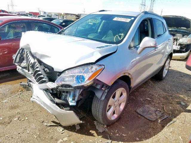 KL4CJASB7GB623428 - 2016 BUICK ENCORE SILVER photo 2