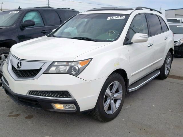 2HNYD28739H526856 - 2009 ACURA MDX SPORT WHITE photo 2