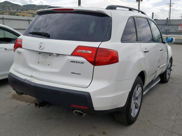 2HNYD28739H526856 - 2009 ACURA MDX SPORT WHITE photo 4