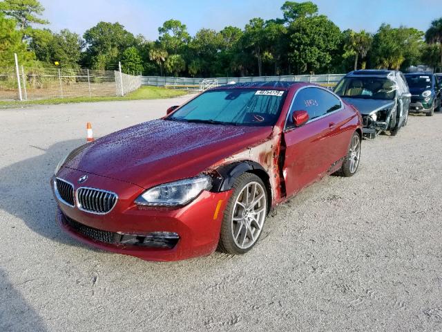 WBALX3C51CC528793 - 2012 BMW 650 I RED photo 2