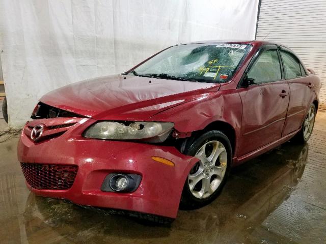 1YVHP81D475M58761 - 2007 MAZDA 6 S RED photo 2