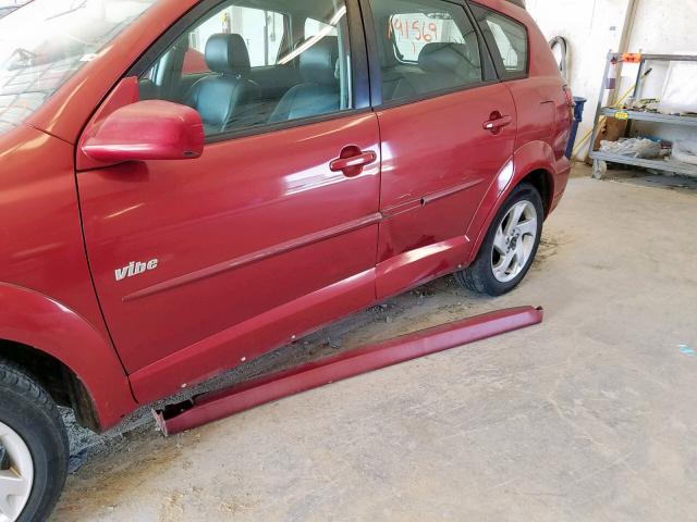 5Y2SL65826Z420574 - 2006 PONTIAC VIBE MAROON photo 9