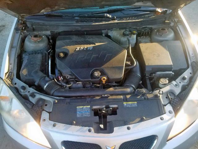 1G2ZH58N874249389 - 2007 PONTIAC G6 GT SILVER photo 7