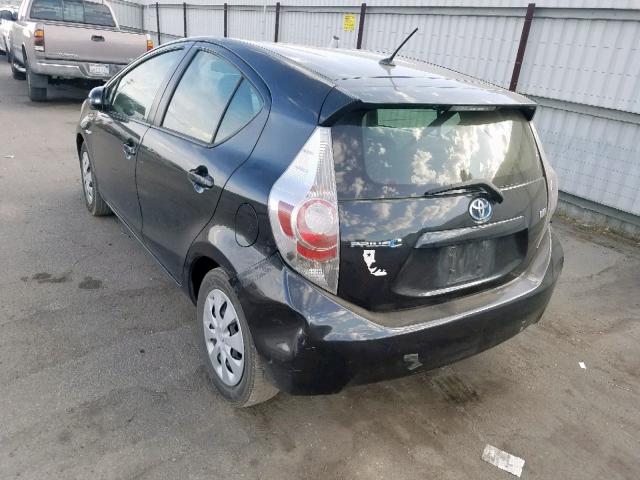 JTDKDTB37C1520118 - 2012 TOYOTA PRIUS C BLACK photo 3