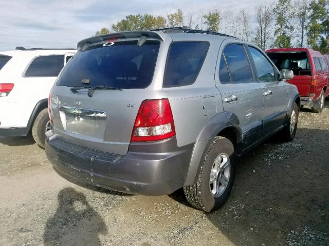 KNDJC733735116829 - 2003 KIA SORENTO EX SILVER photo 4