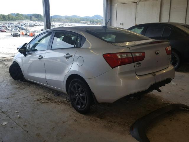 KNADM4A32D6284530 - 2013 KIA RIO LX SILVER photo 3