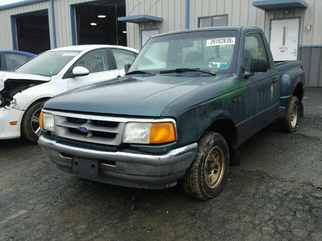 1FTCR10A2VPB26523 - 1997 FORD RANGER GREEN photo 2