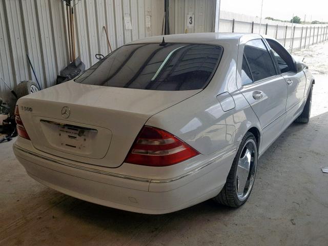 WDBNG75J4YA044583 - 2000 MERCEDES-BENZ S 500 WHITE photo 4