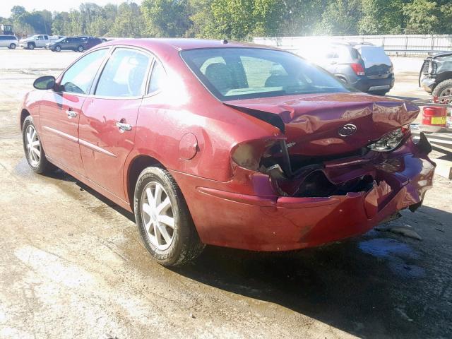 2G4WD532151227570 - 2005 BUICK LACROSSE C BURGUNDY photo 3