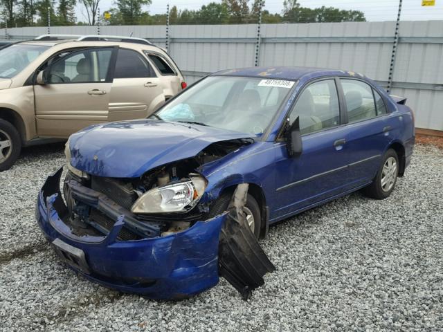 2HGES16384H585579 - 2004 HONDA CIVIC DX V BLUE photo 2