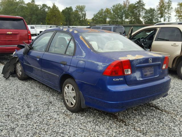 2HGES16384H585579 - 2004 HONDA CIVIC DX V BLUE photo 3