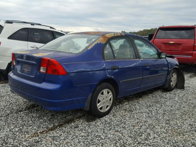 2HGES16384H585579 - 2004 HONDA CIVIC DX V BLUE photo 4