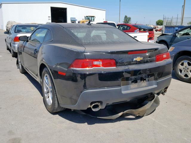 2G1FB1E35F9110045 - 2015 CHEVROLET CAMARO LS BLACK photo 3