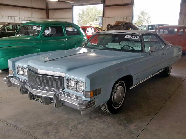 6L67S4Q428190 - 1974 CADILLAC ELDORADO BLUE photo 2