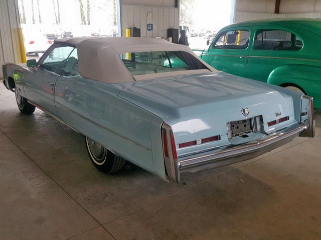 6L67S4Q428190 - 1974 CADILLAC ELDORADO BLUE photo 3