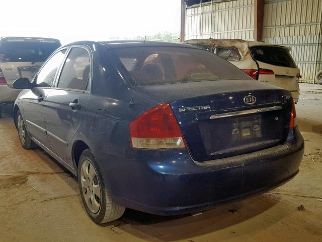 KNAFE121175480826 - 2007 KIA SPECTRA EX BLUE photo 3