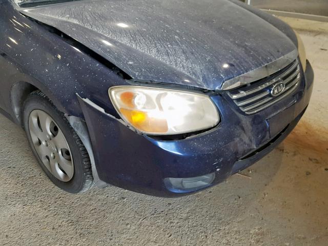 KNAFE121175480826 - 2007 KIA SPECTRA EX BLUE photo 9