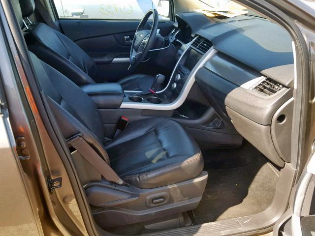 2FMDK3JC1DBA07691 - 2013 FORD EDGE SEL GRAY photo 5