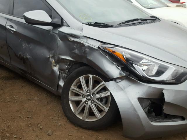 KMHDH4AE5FU422158 - 2015 HYUNDAI ELANTRA SE GRAY photo 9