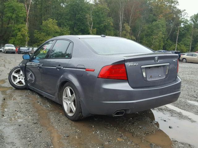 19UUA66215A081099 - 2005 ACURA TL GRAY photo 3