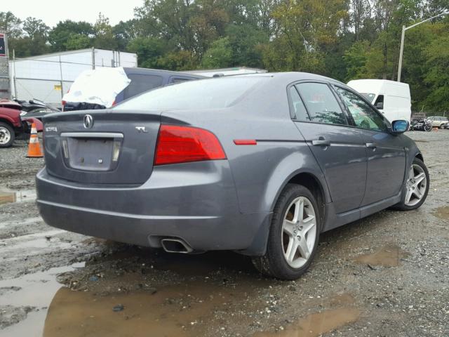 19UUA66215A081099 - 2005 ACURA TL GRAY photo 4