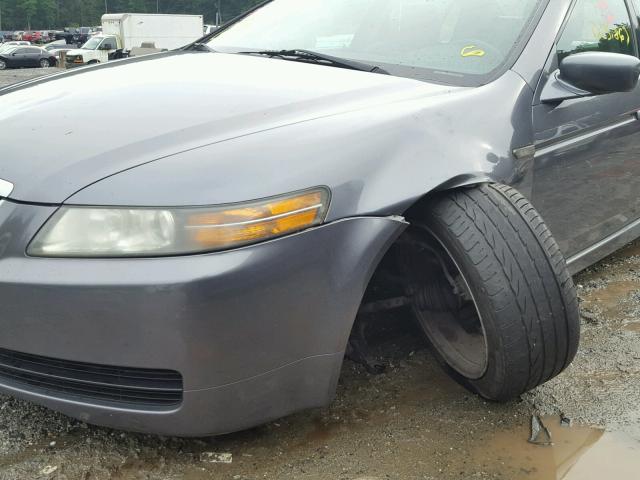 19UUA66215A081099 - 2005 ACURA TL GRAY photo 9