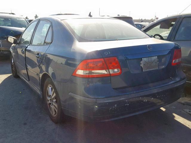 YS3FD49Y271012923 - 2007 SAAB 9-3 2.0T BLUE photo 3