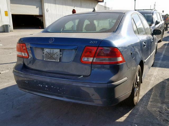 YS3FD49Y271012923 - 2007 SAAB 9-3 2.0T BLUE photo 4