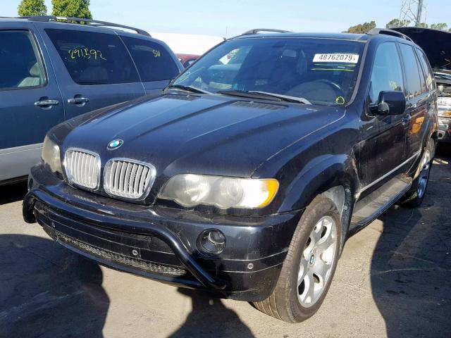 5UXFB33542LH37220 - 2002 BMW X5 4.4I BLACK photo 2